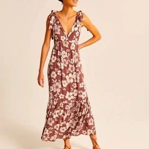 Abercrombie & Fitch floral midaxi tie strap dress